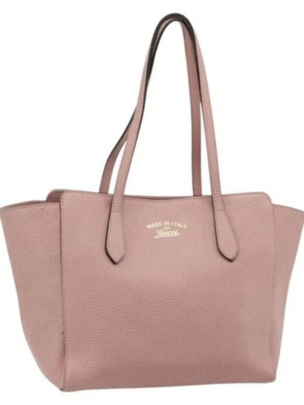 GUCCI Swing Tote Bag Leather Pink Gold 354408 Auth 177603